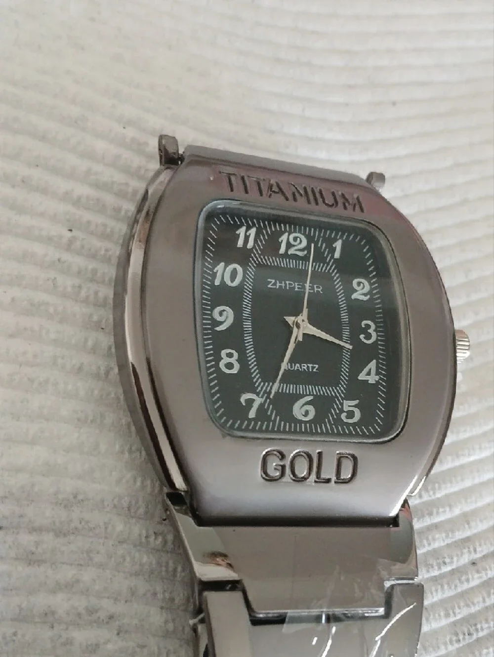 Gold Stainless Steel Analog Watch - Silver Tone